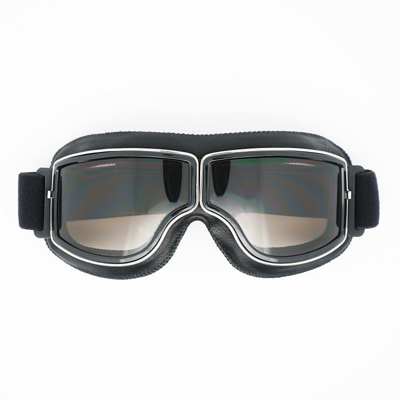 Retro-Motorradbrille für Herren, polarisiert, UV-Schutz, mit Komfort und Stil.