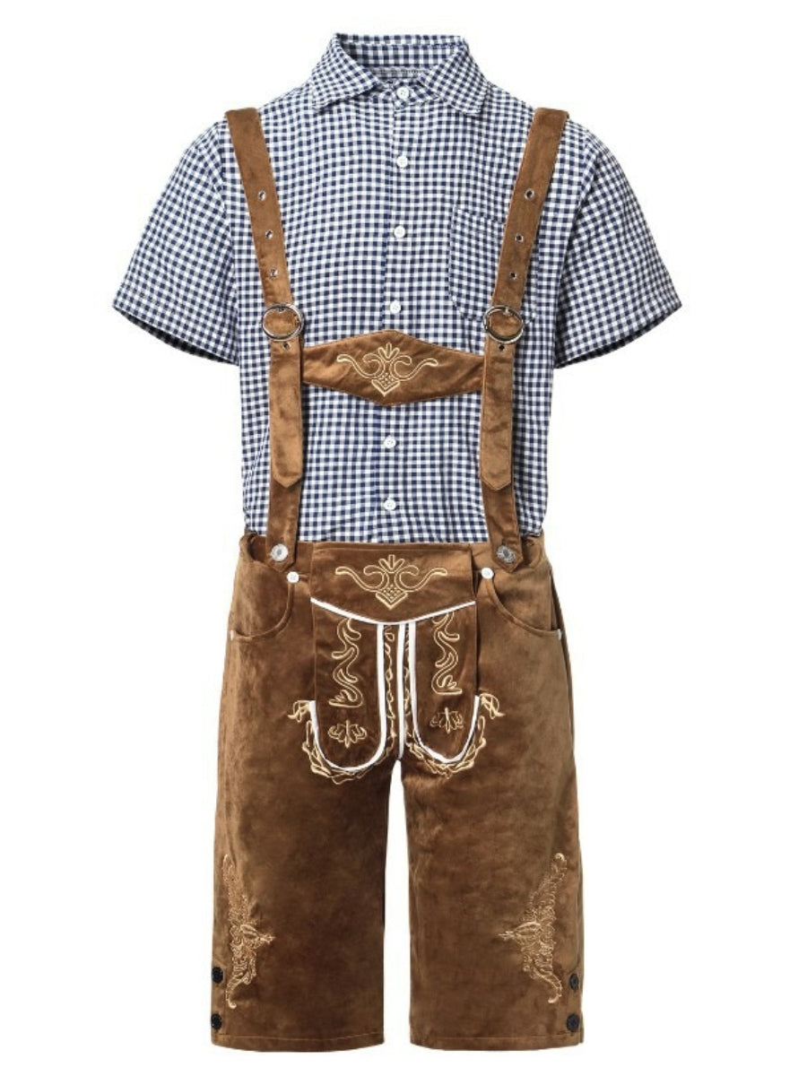 Modernes Herren Oktoberfest Trachten-Outfit, schickes Komplettset für jeden Anlass.