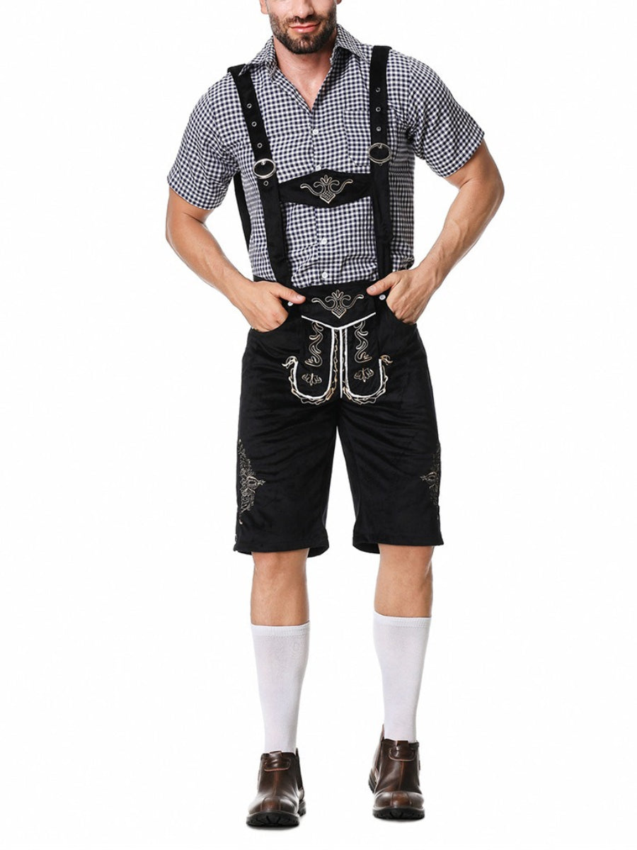 Robuste Hosenträger zum Trachten-Outfit, verstellbar, perfekt für Herren Lederhose am Volksfest.