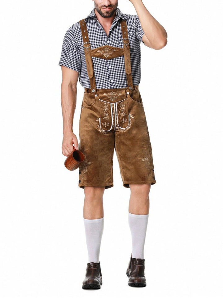 Hochwertige Lederhose im Trachten-Outfit, robuste Qualität für langanhaltenden Festspaß.