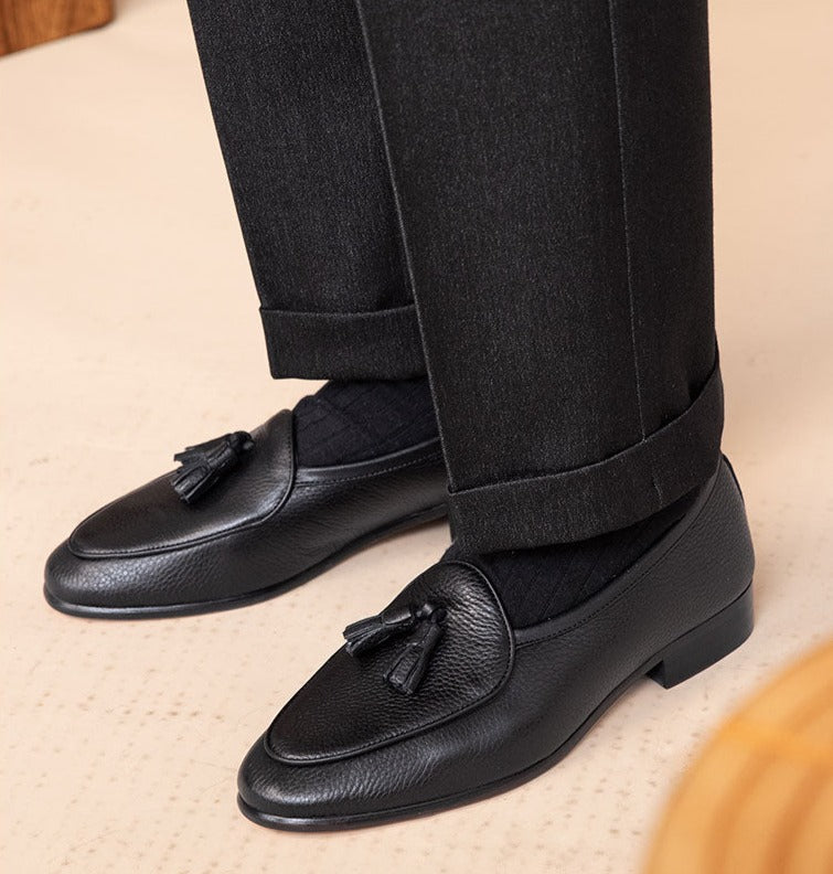 Edle Herren Slip-On Loafer mit dekorativen Quasten, elegante Business- und Anzugschuhe für jeden Anlass.