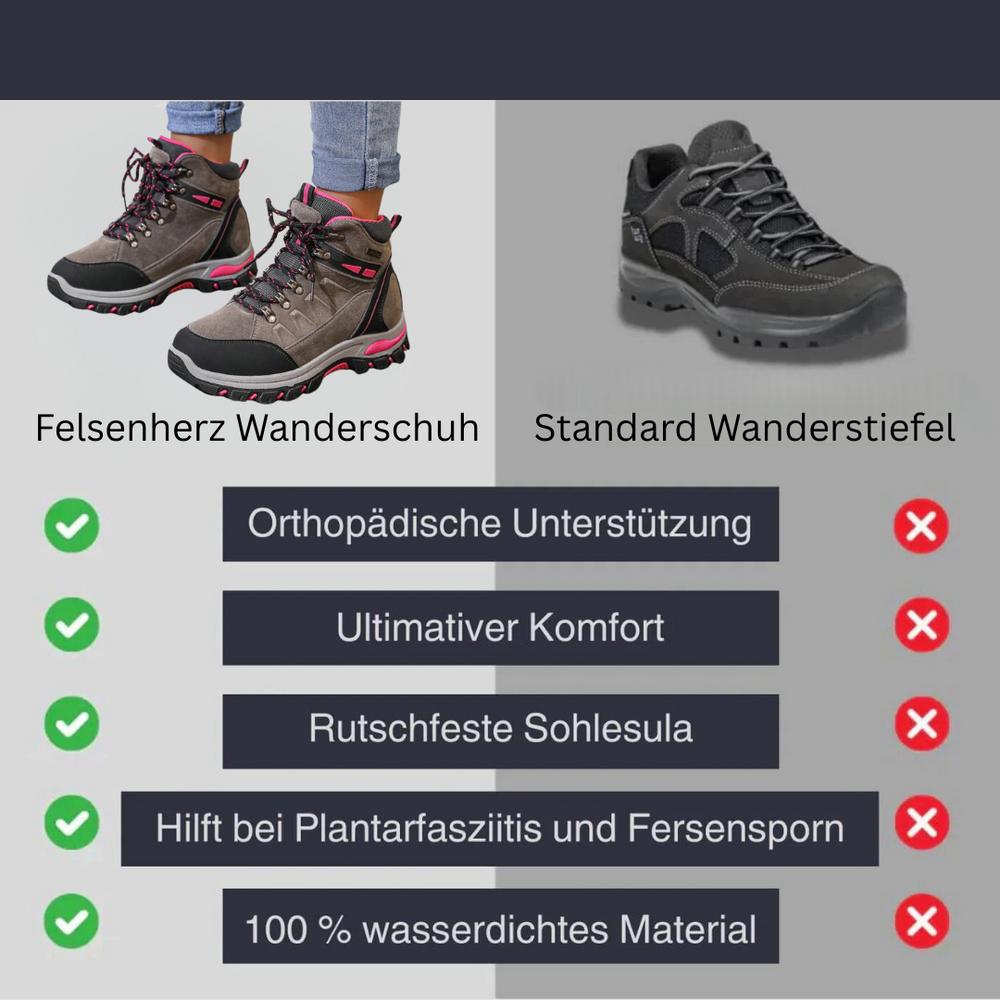 Leichte rosa Damen Wanderschuhe mit griffiger Sohle für optimale Traktion auf nassen Trails.