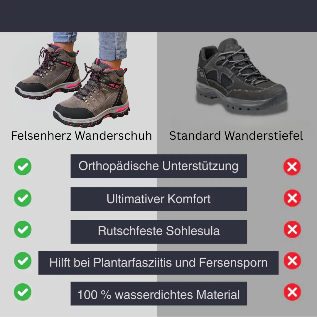 Leichte rosa Damen Wanderschuhe mit griffiger Sohle für optimale Traktion auf nassen Trails.