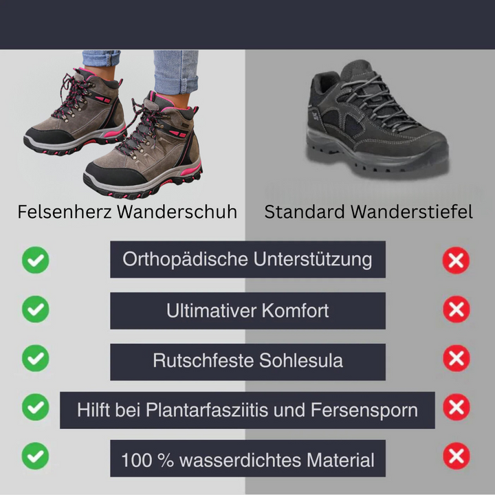 Leichte rosa Damen Wanderschuhe mit griffiger Sohle für optimale Traktion auf nassen Trails.