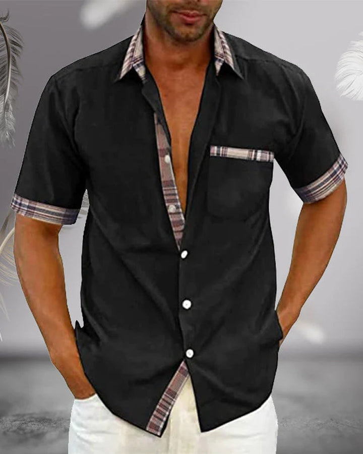 Komfortables Slim Fit Kurzarmhemd für Herren, vielseitig für Sommer und Smart Casual.