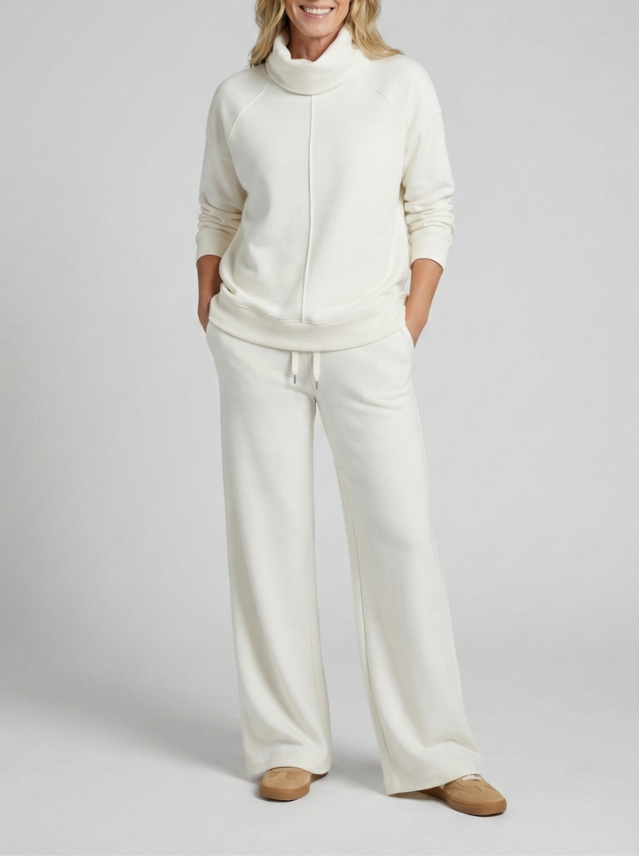 Elegantes Damen Set: modischer Zweiteiler mit weichem Material, perfekt für bequeme und stilvolle Tage.