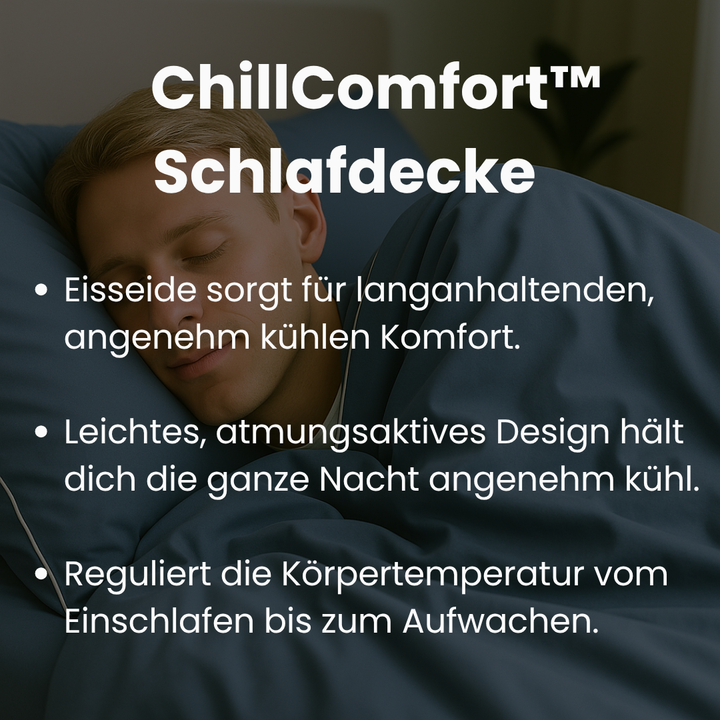 Deine neue Lieblings-Sommerdecke: Atmungsaktive Eisseide für einen frischen, kühlen Schlaf.