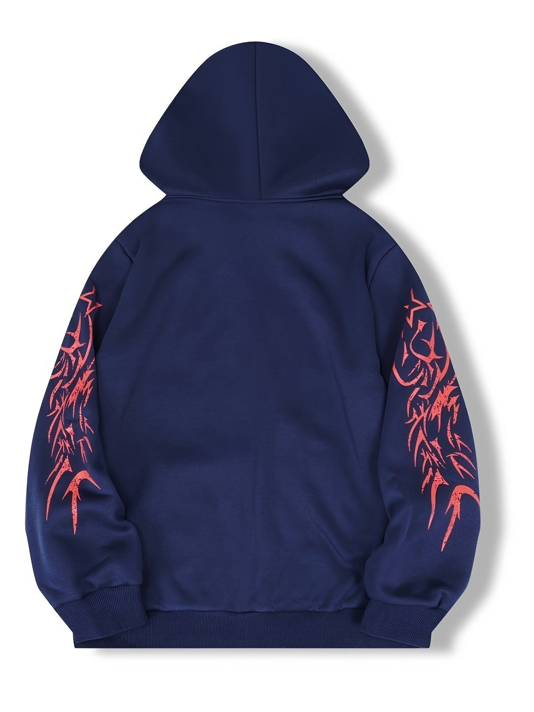 Super bequemer Herren Sweatshirt Hoodie mit Reißverschluss, Tribal-Flügel-Print für entspannte Tage.