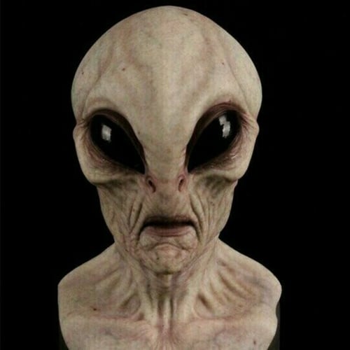 Unisex Sci-Fi Alien Latexmaske, handbemalt und gruselig, ideal für Halloween-Kostüm und Cosplay-Events.