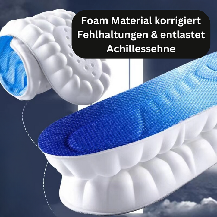 Cloudflex orthopädische Einlegesohlen lindern Fersensporn & Achillessehnen-Schmerzen, fördern die Fußgesundheit ganzjährig.