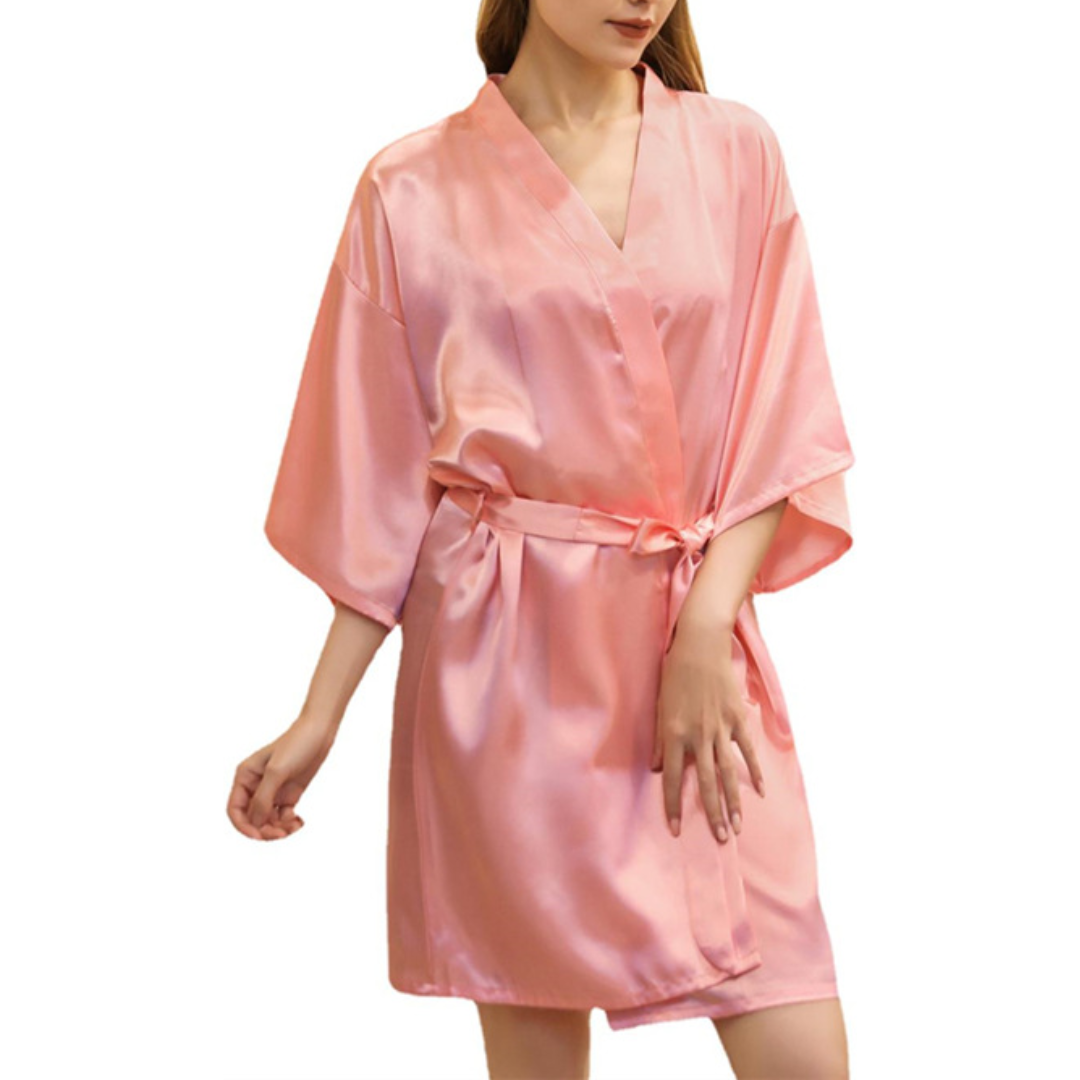 Leichter Damen Kimono Morgenmantel, elegant und praktisch für die luxuriöse Loungewear.
