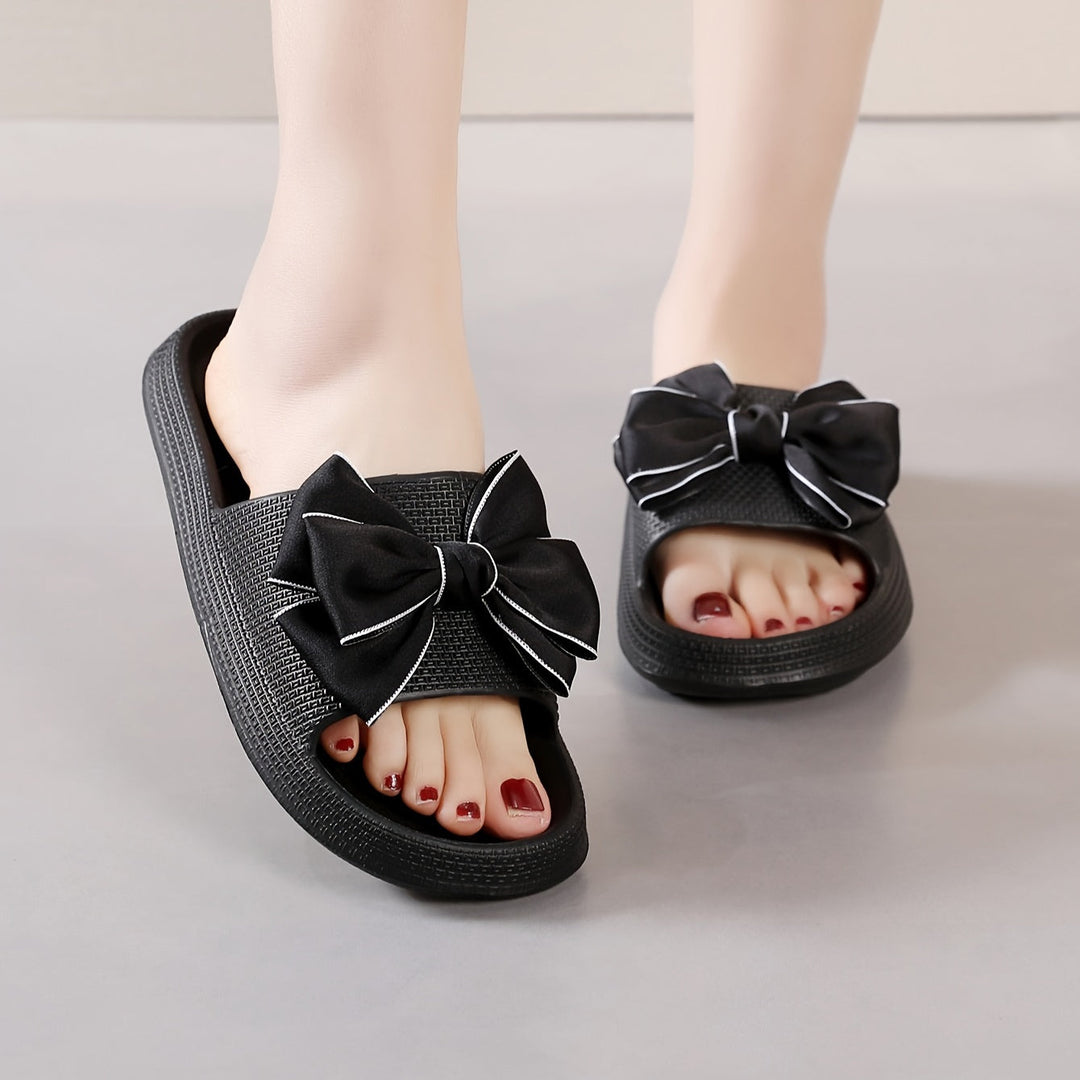 Modische Damen Slide Sandalen mit Schleife, vielseitig für Outdoor & Freizeit im Sommer.