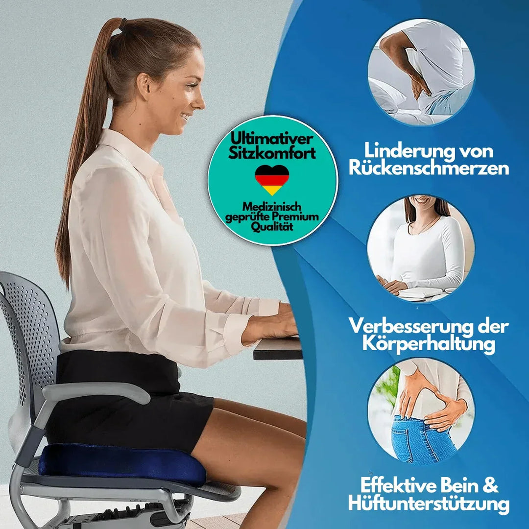 Ergonomisches Autositzkissen für komfortables Fahren & Reduzierung von Rückenschmerzen.