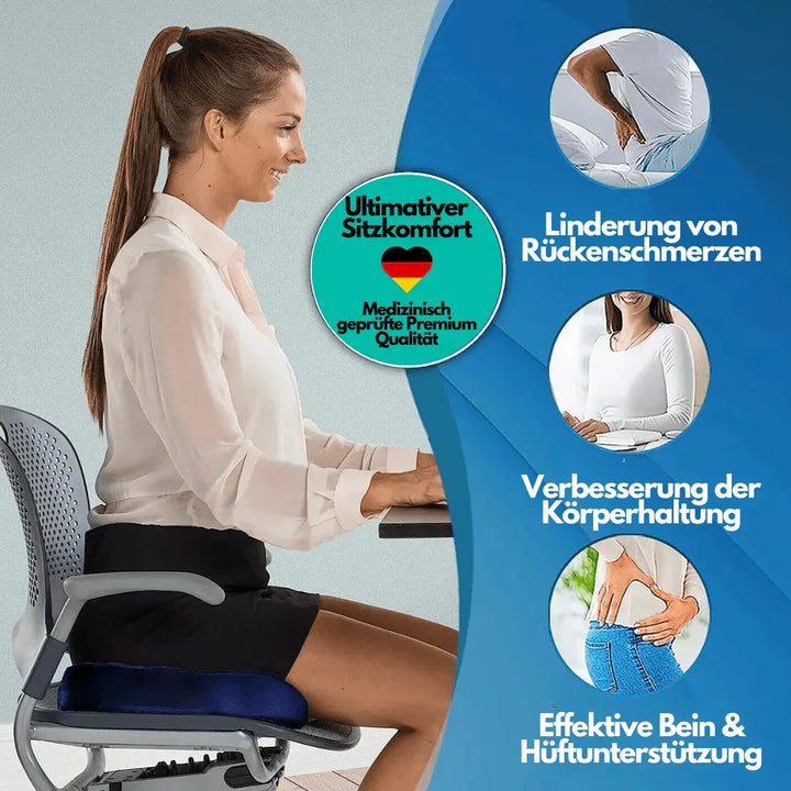 Ergonomisches Autositzkissen für komfortables Fahren & Reduzierung von Rückenschmerzen.