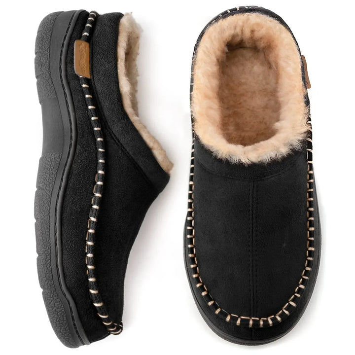 Komfortable Herren Winter-Loafer mit warmer Fütterung und weiter Zehenbox. Rutschfeste Sohle für sicheren Halt.