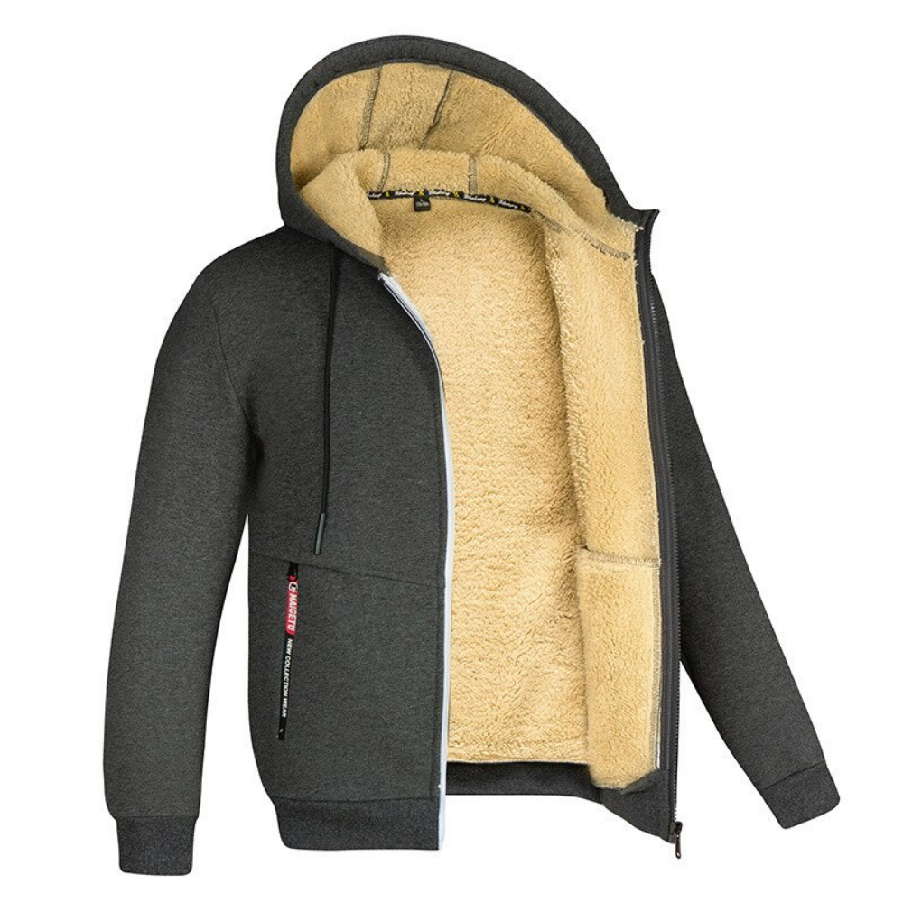 Moderner Schnitt der Herren Winterjacke. Bequem & stylisch, ideal für Übergang & Winter.