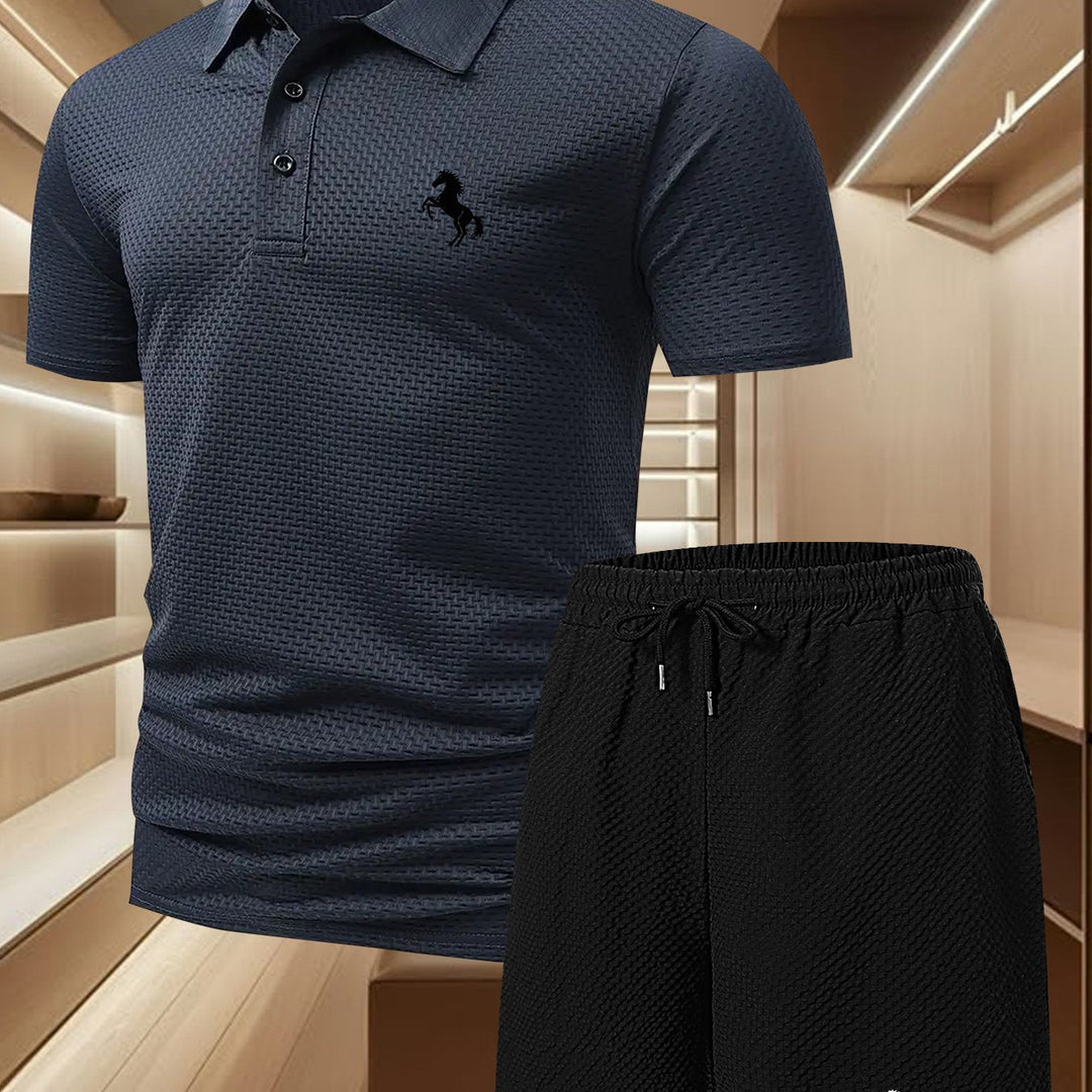 Elegantes Herren Polo Set, perfekt für lässige Freizeit-Looks & stilvolle Sommer-Outfits. Moderne Herrenmode.
