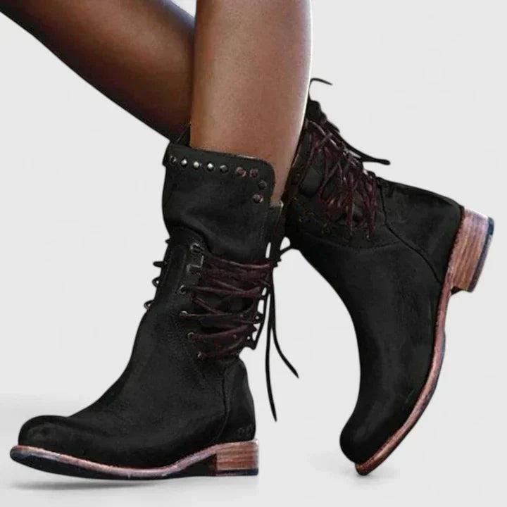 Stilvolle klassische Damen Schnürstiefel, die Eleganz und optimalen Tragekomfort für lange Tage bieten.