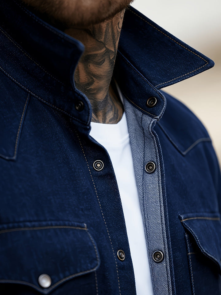 Komfortables Herren Western Hemd, weicher Stoff, Langarm, für entspannte Stunden und stilvolle Freizeitlooks.