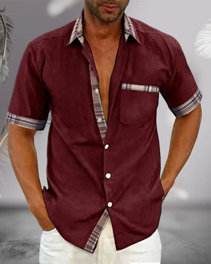 Schlichtes und doch elegantes Herrenhemd, kurzärmlig, Slim Fit, für jeden Anlass.