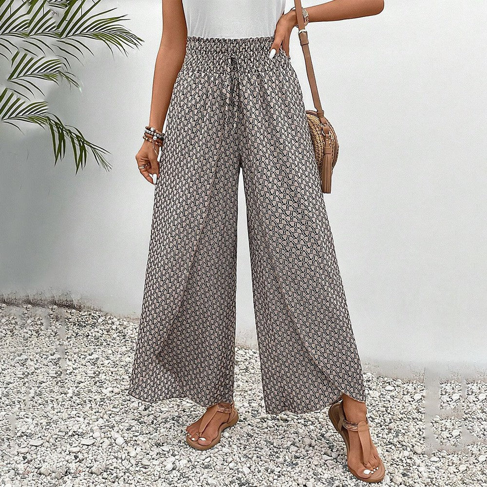 Bequeme Damen Elastikhose mit Kordelzug. Ideal als Freizeithose für Frühling & Sommer.