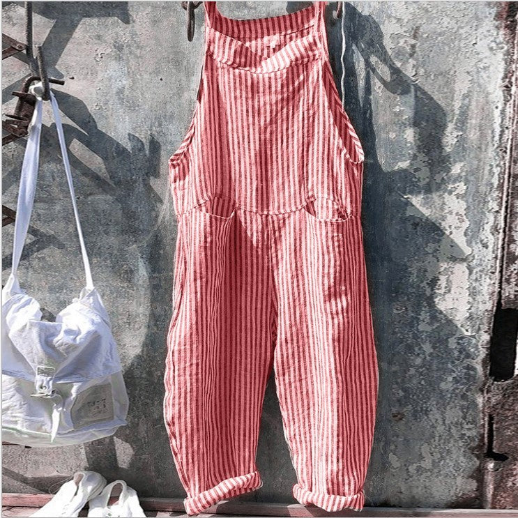 Lois Amsterdam Damen Sommer Jumpsuit mit stilvollem Streifen-Design. Ideal für einen casual Look.