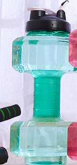 Geschenkidee: Unisex Hantel-Wasserflasche. Dein Sportzubehör für Training, Fitness, Outdoor & Hydration.