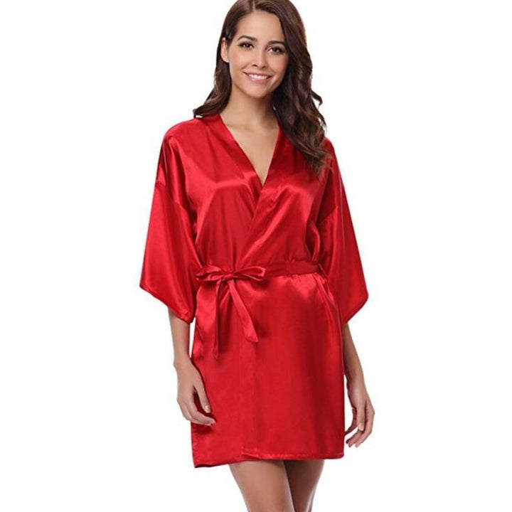 Damen ärmelloses Kimono-Kleid, elegantes Midikleid für Sommer & Freizeit, Wickeloptik, hoher Komfort.
