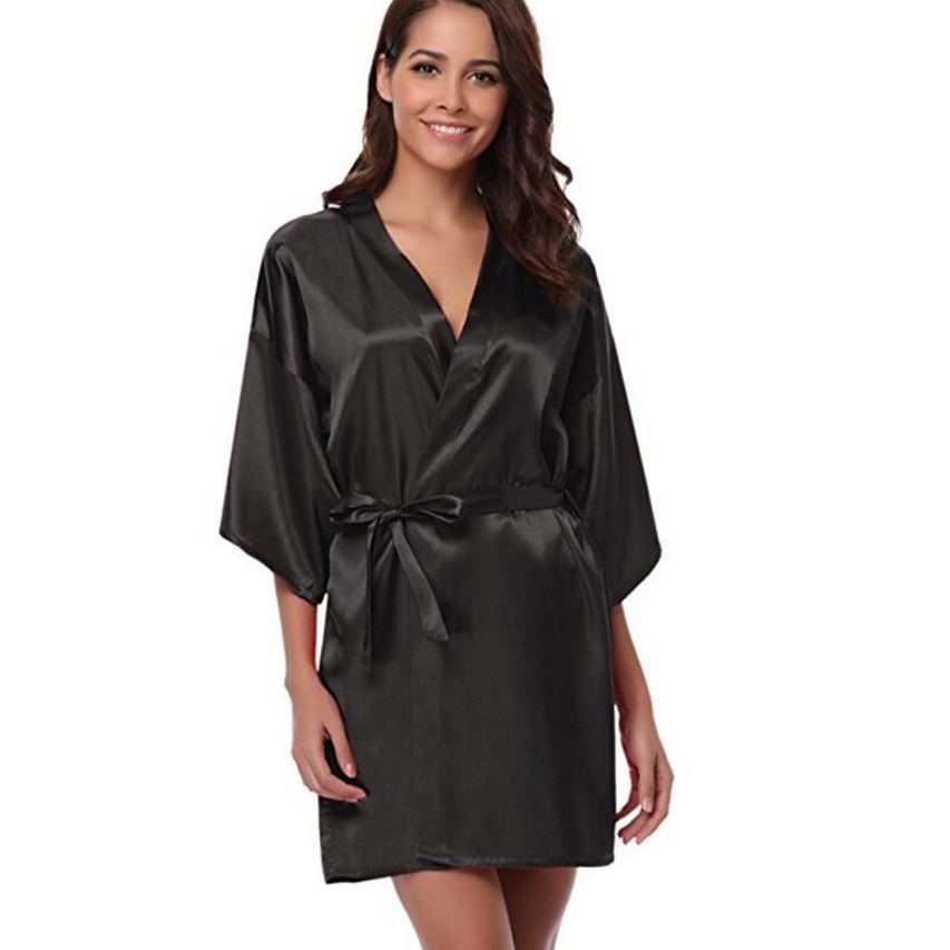 Modernes Damen Wickelkleid im Kimono-Stil, ärmellos, Midilänge, perfekt für Eleganz & Komfort im Sommer.