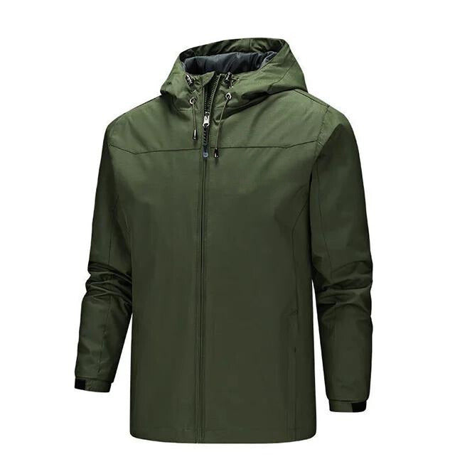 Robuste Herren Regenjacke für Outdoor, Wandern & Sport. Winddicht, wasserdicht & atmungsaktiv.