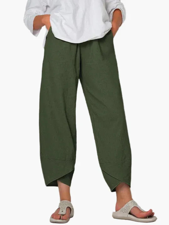 Stilvolle Damen Weites-Bein-Hose, elegant und locker für Casual-Looks. Perfekte Sommerhose für Damenmode.