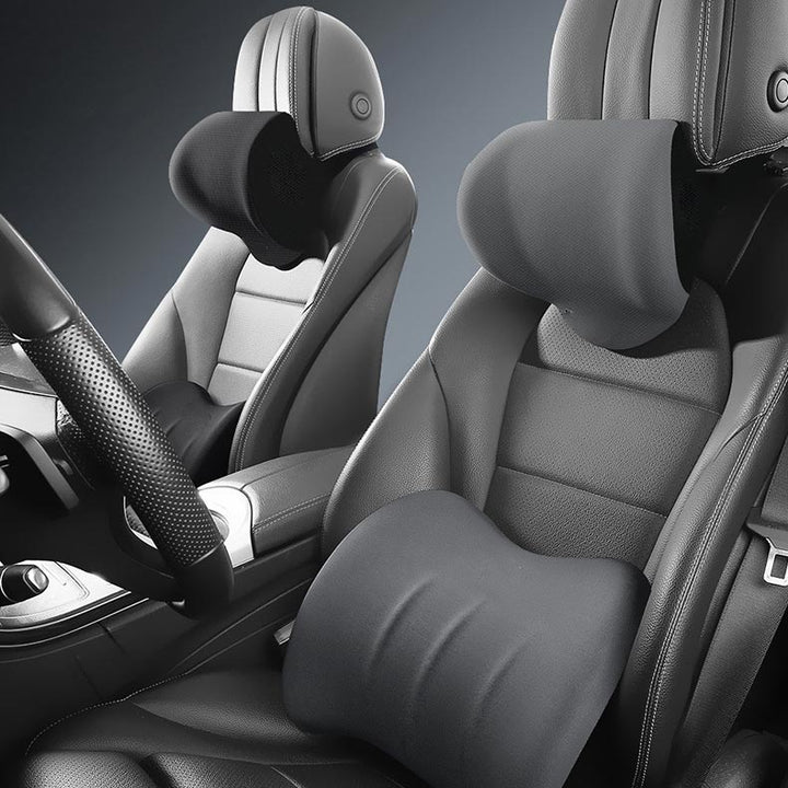 Autositz Komfort: Ergonomisches Memory-Schaum Kissen mit waschbarem Baumwollbezug, ideal für Pendler.