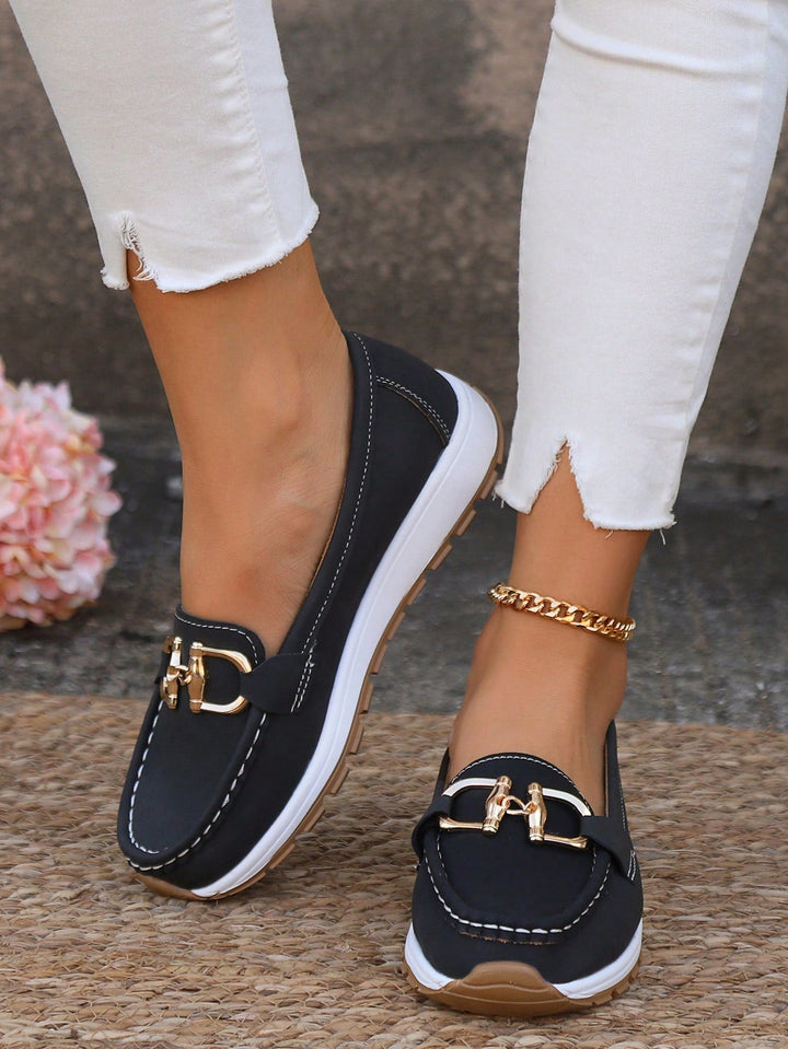Bequeme Damen Mokassins, flach und elegant, ideal als Alltagsschuh. Rutschfeste Sohle.