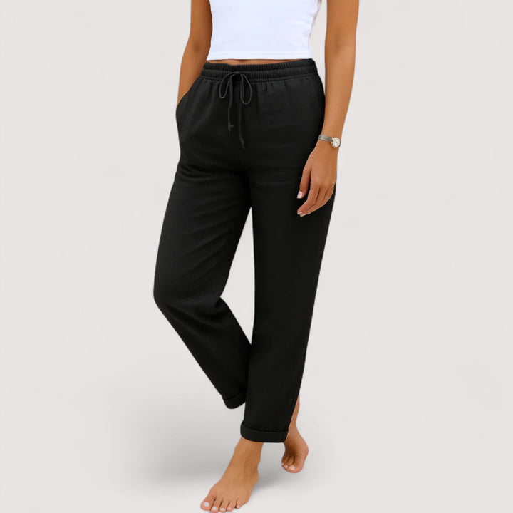 Stilvolle, bequeme Weitbein-Hose für Damen, perfekt für Business Casual und gehobene Freizeitoutfits.