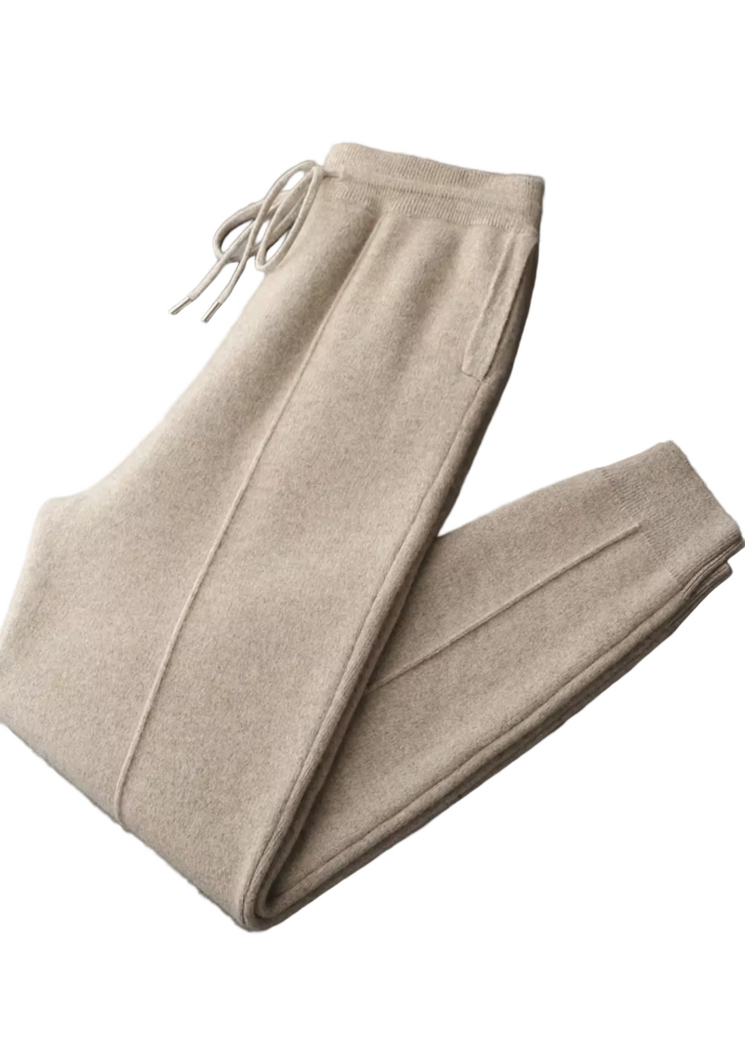 Detailansicht der weichen, gestrickten Herren-Loungehose. Zeigt die Premiumqualität & komfortable Textur.