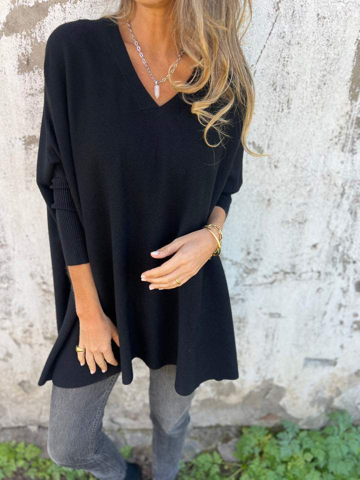 Damen V-Ausschnitt Pullover, elegant & komfortabel. Perfekt für Freizeit & Casual Chic. Vielseitiges Oberteil.