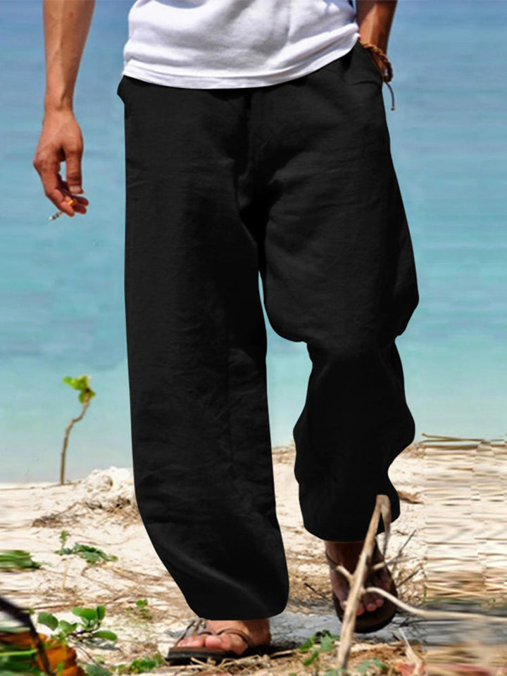 Komfortable Herren Freizeithose mit Kordelzug, ideal für Sommer und entspannte Tage.