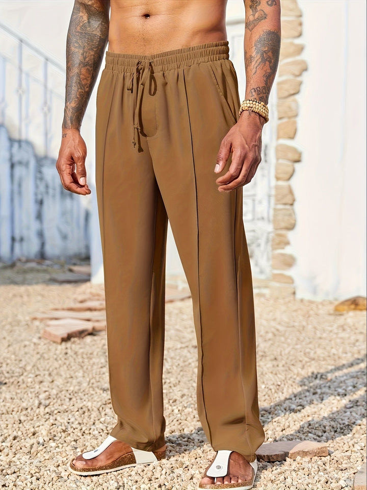 Herren Freizeithose, gerader Schnitt, knöchellang. Knitterfrei & vielseitig für modernen Casual-Look.