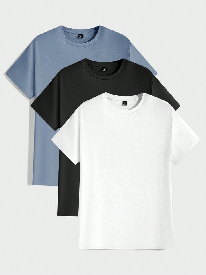 Leichtes Herren Rundhals T-Shirt mit Struktur. Perfektes Basic für heiße Sommertage, bequem & atmungsaktiv.