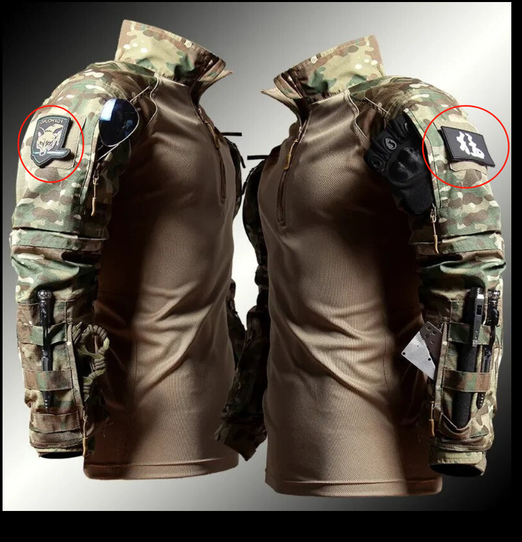 Herren Airsoft & Paintball Set: Atmungsaktives Longsleeve & Cargo-Hose mit Knieschutz. Schwarz.