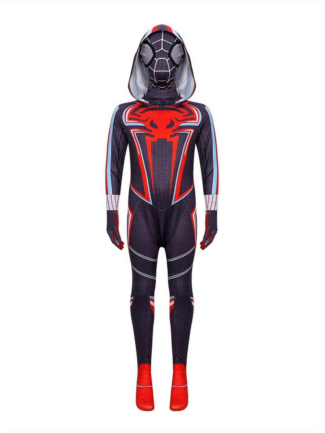 Jubelndes Kind im Superhelden Kostüm mit Cape & Maske. Perfekt für Fasching, Verkleidung & Kostümpartys.