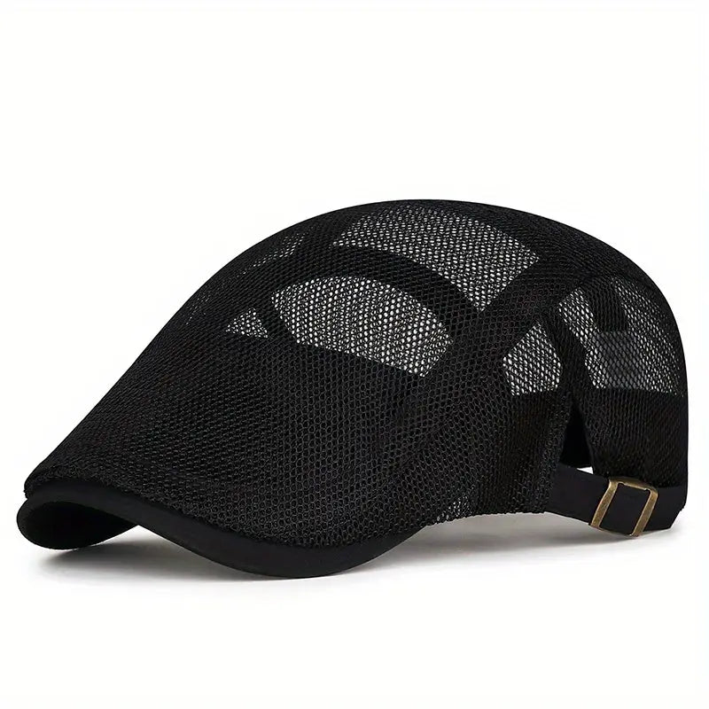 Schwarze Herren Mesh Kappe Beckett. Atmungsaktives Sport & Freizeit Accessoire mit Sonnenschutz, verstellbar, leicht.