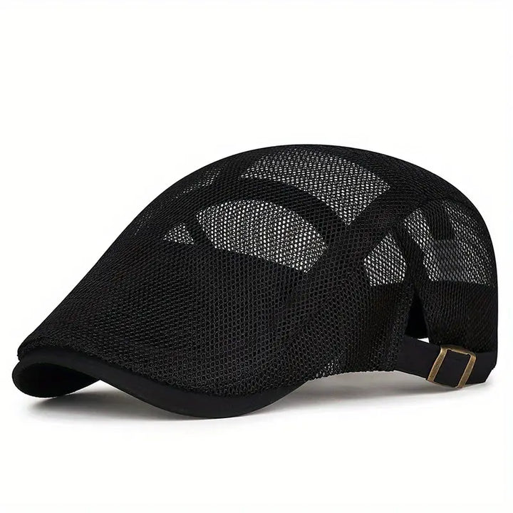 Schwarze Herren Mesh Kappe Beckett. Atmungsaktives Sport & Freizeit Accessoire mit Sonnenschutz, verstellbar, leicht.