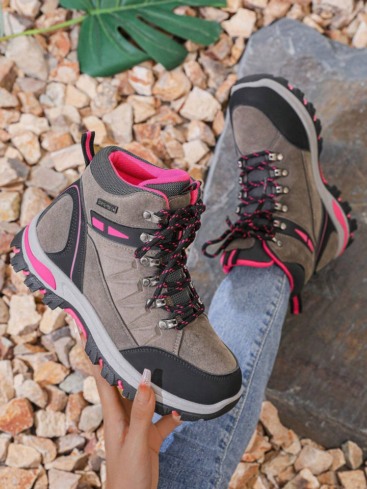 Wasserdichte rosa Trekking-Schuhe für Damen, ideal für Komfort und Sicherheit beim Wandern.