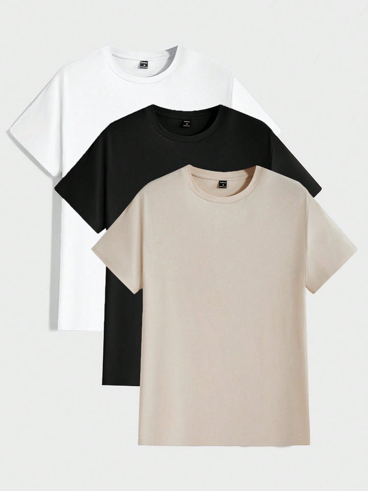 Weiches, bequemes Herren Rundhals T-Shirt mit Struktur. Ideal für langen Tragekomfort im Alltag und Freizeit.