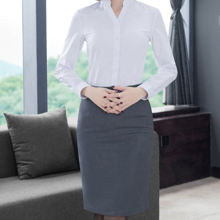 Einfarbiger Damenrock, mittellang, warm & elegant. Ideal als Bürokleidung oder für festliche Abende.