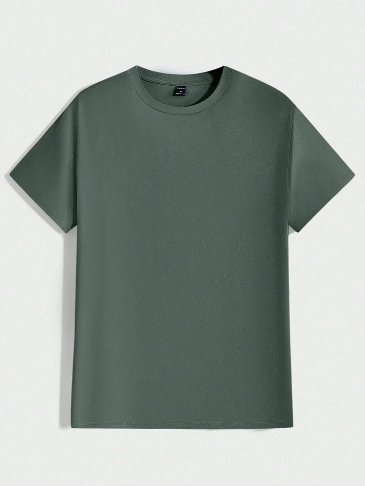 Makroaufnahme der einzigartigen Struktur des Herren Rundhals T-Shirts. Angenehmer Stoff, elegant & lässig.