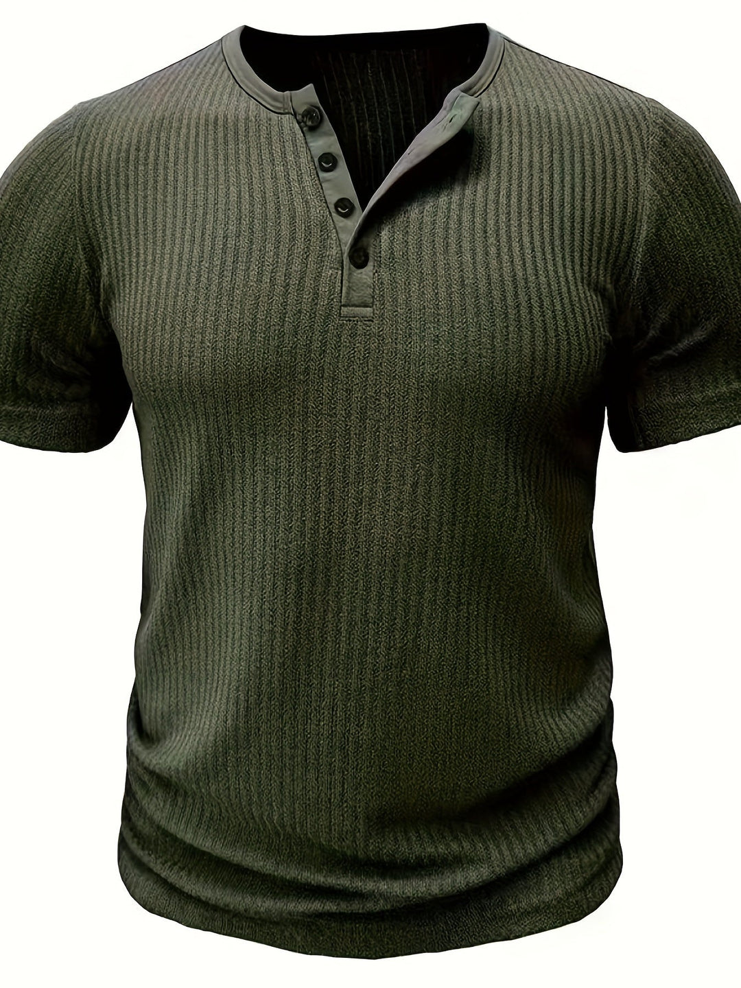 Leichtes Herren Henley Sommershirt kurzärmlig. Mit Knopfleiste, ideal für warme Tage & Casual Look.