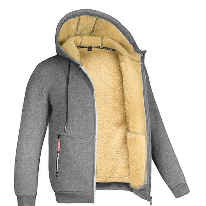 Rückansicht der warmen Herren Winterjacke. Bequemer Schnitt, ideal für kalte Tage & Outdoor.