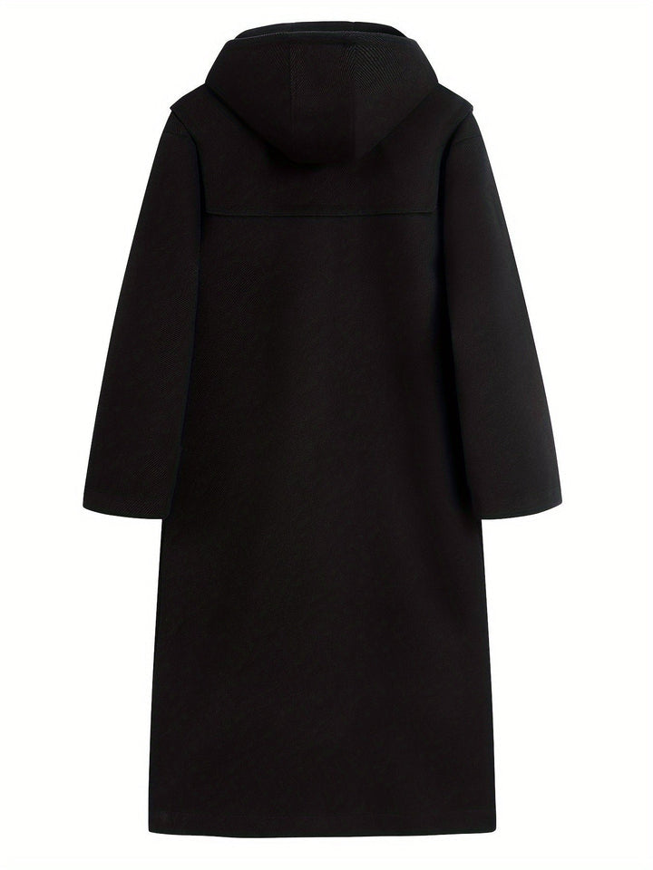 Extrawarmer Herren Dufflecoat mit Kapuze, perfekter Wintermantel für Kälte, Outdoor & Freizeit.